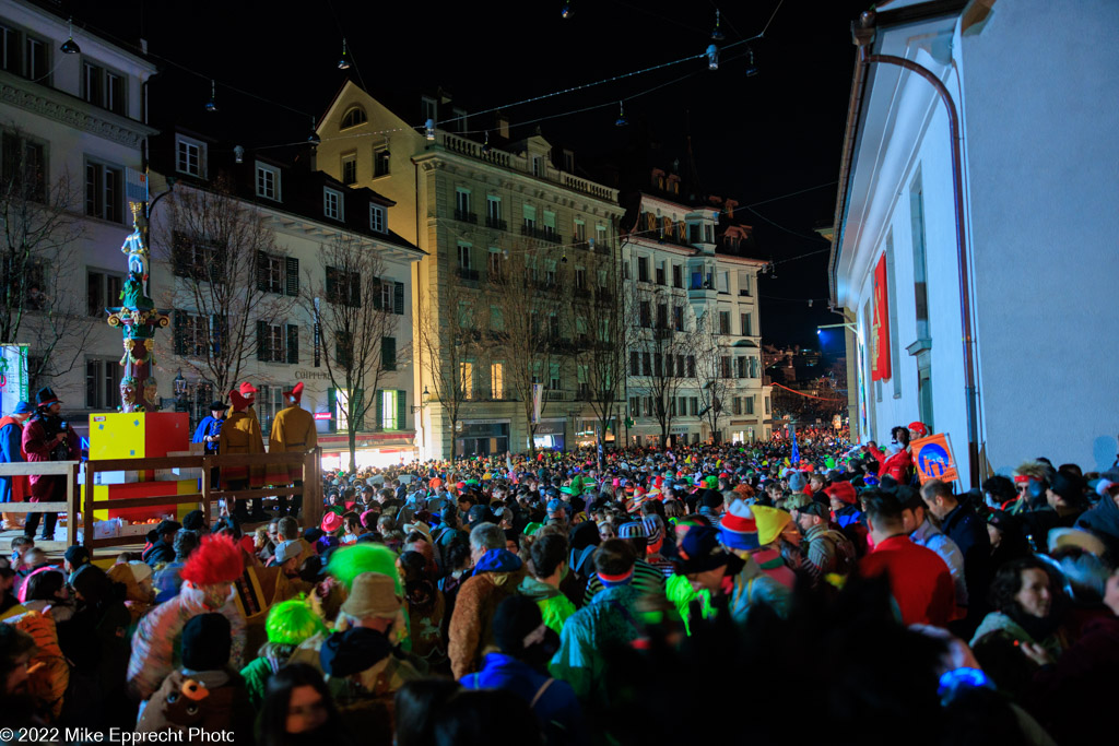 Kapellplatz; Luzerner Fasnacht 2022; SchmuDo; Tagwache