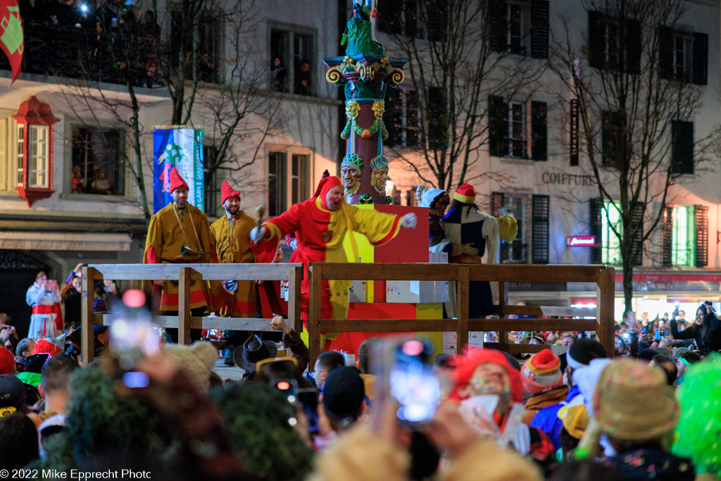 Kapellplatz; Luzerner Fasnacht 2022; SchmuDo; Tagwache