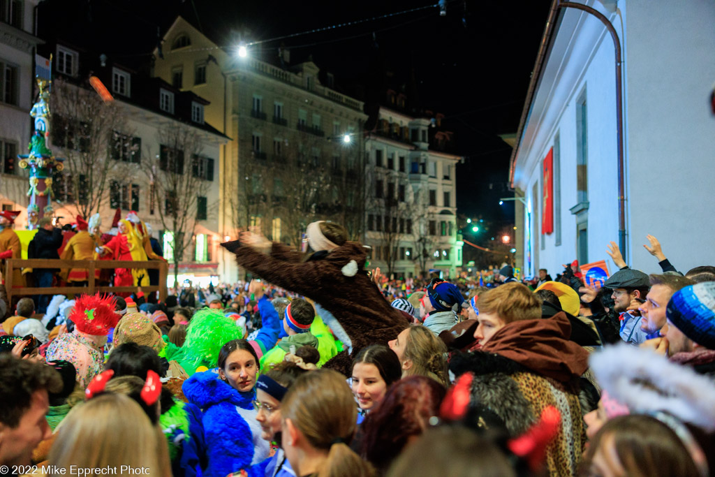 Kapellplatz; Luzerner Fasnacht 2022; SchmuDo; Tagwache