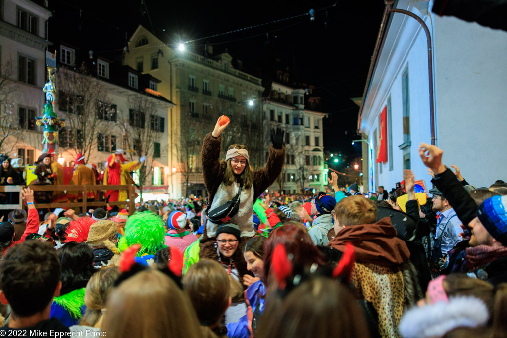 Kapellplatz; Luzerner Fasnacht 2022; SchmuDo; Tagwache